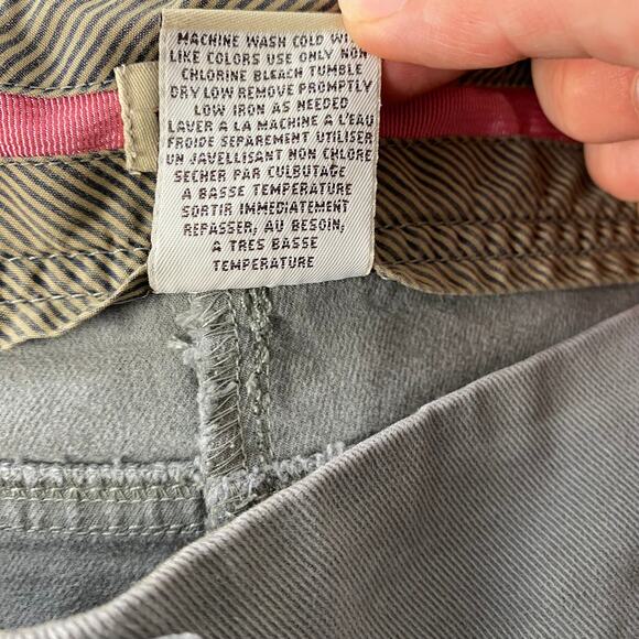 Elevenses Anthropologie Gray Wide Leg Pants Low Rise Button Detail Y2k Size 6 - Picture 8 of 8